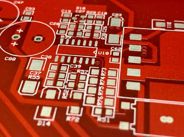 White Tin PCB Finish with Red Solder Mask